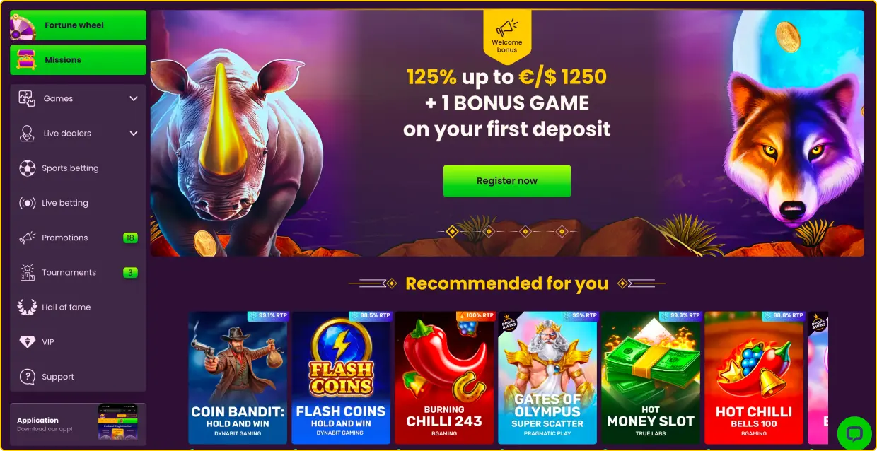 Bizzo Casino Szórakoztató platform